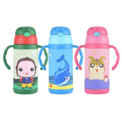 China Dameida PORTABLE 13oz Kids Water Bottle Novelty Cartoon Stainless Steel Aquaflask Thermos Sippy Cup for sale