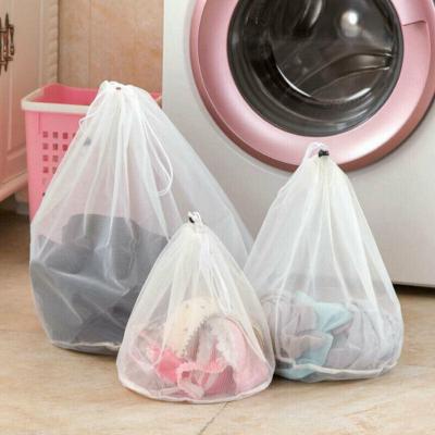 China Household Laundry Basket Household Package Mouth Dirty Laundry Bag Thickened Mesh Bra Coarse Socks Washing Bag Washing Machine Drawstring Laundry Filter for sale