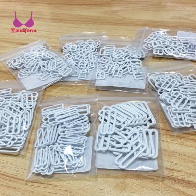 China Underwear Accessories Metal Bra Strap Hook Nylon Coated Adjust Buckle Bra Hug Metal Bras Clip Ring For Underwear for sale