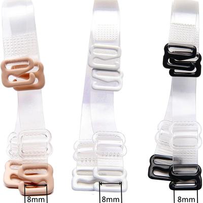 China Multiple Widths Women Underwear Replacement Soft Invisible Removable Transparent Bra Adjustable Clear Shoulder Strap for sale