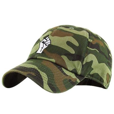 China COMMON Customized 100% Cotton Baseball Hat 6 Panel Camouflage Dad Hat for sale