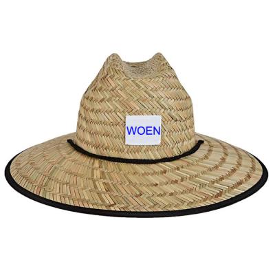 China Custom Picture Hand & Dutdoor Umbrella Hat Large Woven Brim Straw Hat Beach Hat for sale