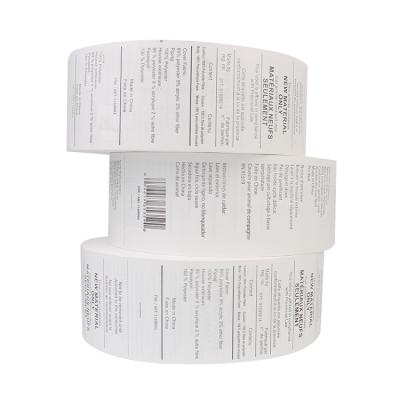 China Sustainable Silk Screen Printing Nylon Taffeta Care Label Roll For Garment Wash Care Label for sale