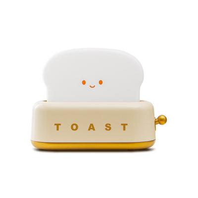 China Interesting Yellow Toast Toaster Night Light Baby Nursery Lamp Breathing Led Night Lights Cartoon Lamp for sale