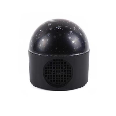 China Modern Black USB Rechargeable Music Player LED Colorful Night Light Starry Sky Projection Lamp for sale