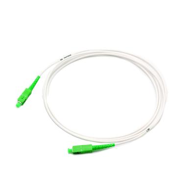 China High Quality SC APC - SC APC G657A1 Simplex 3.0mm Fiber Optic Cable LSZH Color White Patch Cord SM SC APC SC APC 20m Patch Tie White for sale