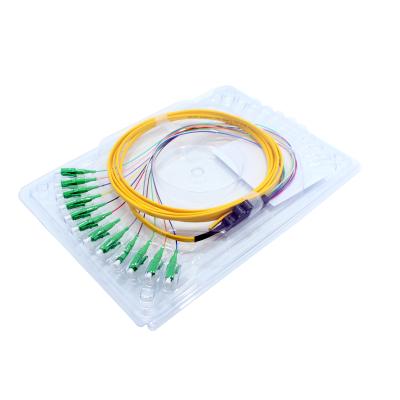 China Free Shipping Custom FTTx Solution Data Center GPON Logo SM LC Ribbon Fan Fiber Optic Fiber Pigtail for sale