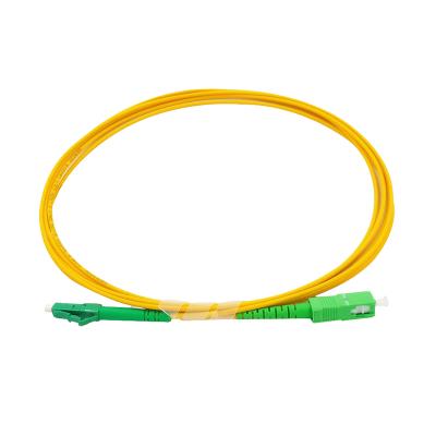 China LSZH& High Performance Yellow Fttx SC APC To LC APC Simplex 2.0Mm Fiber Optic Patch Cord for sale