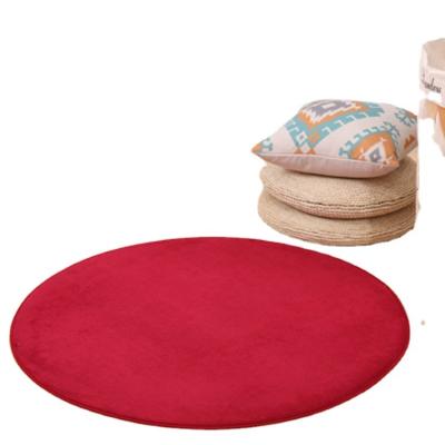 China Thickened non-slip cabin 100cm*120cm of 360 pictures of yoga round coral mat fleece mat for sale