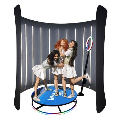 China Newest Vogue Screen 360 Green Party 2022 Chroma Booth Semi Circle Backdrop Enclosure For Photo Booth for sale