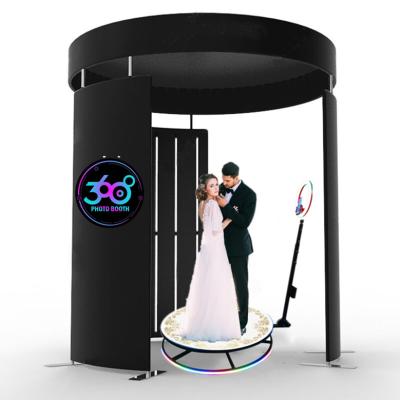 China Circular Inflatable Festival Photo Booth Backdrop 360 Photo Booth Enclosure Backdrop for sale