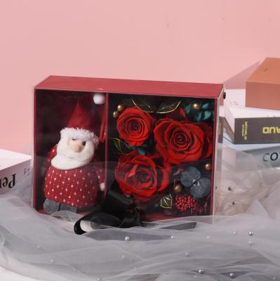 China fashionable & Environmental Friendly Birthday Gift Christmas Decoration Sets Long Lasting Immortal Preserved Roses In Gift Box for sale