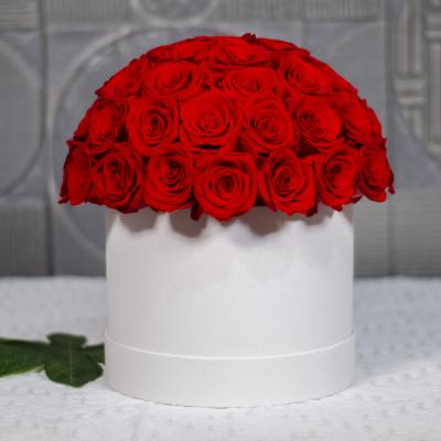 China Luxury Party Decoration Valentine Gift Real Natural Forever Flower Preserved Rose Arrangements In Gift Box for sale