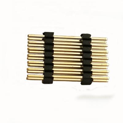 China 2.54mm SMT Pin Header Pitch Vertical Customizable Dual Row Male Insulator Straight Square Connector for sale