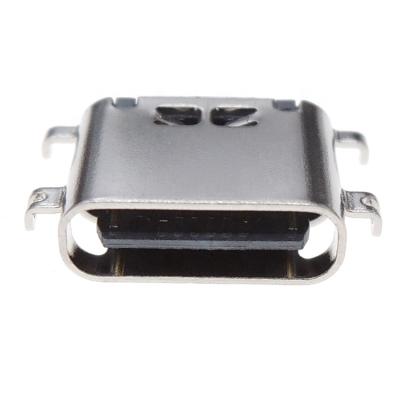 China Reliable SMD Good Quality 16 Pin L=7.1mm SMD SMT Mount USB C C Female Horizontal Socket Connector for sale