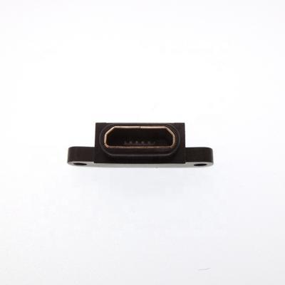 China Free Sample IPX7 SMD 5 Pin Female Micro USB HORIZONTAL Waterproof Connector for sale