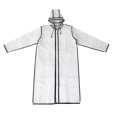 China Bachelorette Raincoats POE Clear Waterproof Rainwear Adult Raincoat, Fashion Design Hooded Transparent Plastic Raincoats for sale