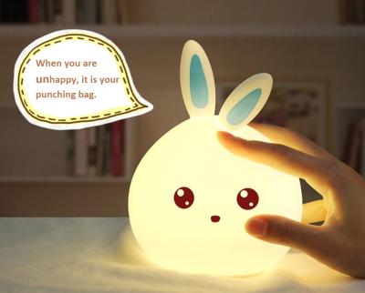 China Best Selling Creative Cute Animal Cartoon Animal Bedside Reading Lamp Kids Bedroom Decor Toy Birthday Gift Silicone Led Night Light for sale