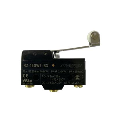 China Z Series RZ-15GW2-B3 Hinge Roller Lever z-15gw-b Silver Touch Micro Limit Switch for sale