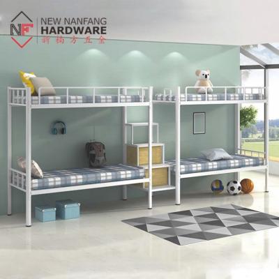 China Modern Guangzhou Metal Twin Bed Bunk Bed Frame For Student School Children Bed for sale