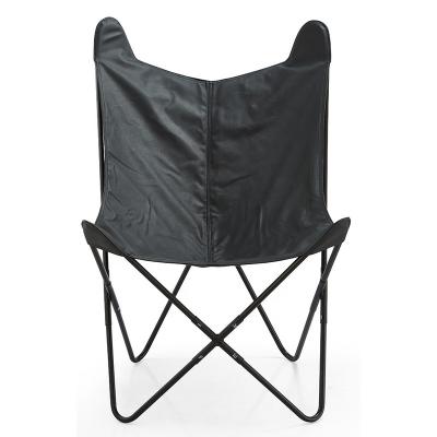 China Lightweight Indoor Leisure Folding Chair Cooling Stylish Black for sale