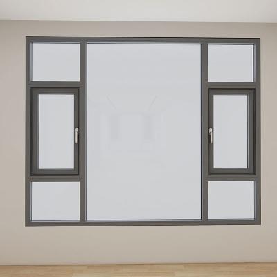 China Heatproof European Glass Casement Window Design Aluminum Alloy Style Swing Aluminum Windows for sale