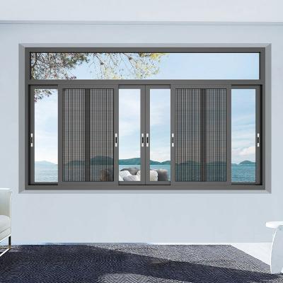 China Foshan Factory Hot Selling Tempered Glass Aluminum Indoor Sliding Window Sliding Window for sale