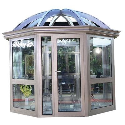 China Beautiful design modern fierce sale aluminum environmental friendly solarium heat insulation glass room for villa for sale