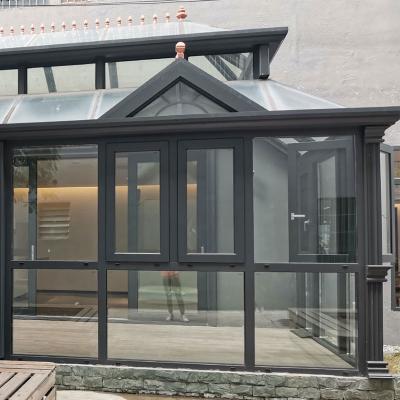 China Foshan Home Factory Contemporary High Quality Aluminum Glass Solarium Garden Glass Sunrooms for sale