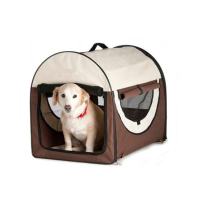 China Viable Portable Pet Kennel Folding Red Dome Tent Open Top Pet Carrier for sale