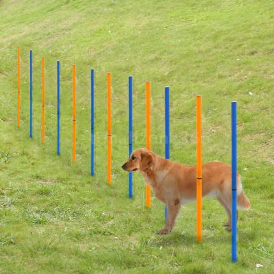 China Viable Dog Agility Slalom Pet Training Equipment Armor Pole for sale