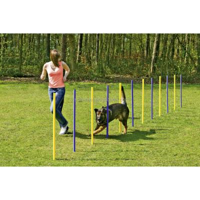 China Viable Dog Agility Slalom Pet Training Equipment Armor Pole for sale