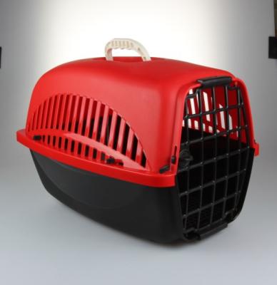 China Sustainable Plastic Air Pet Dog Transport Box Small Animal Cage for sale