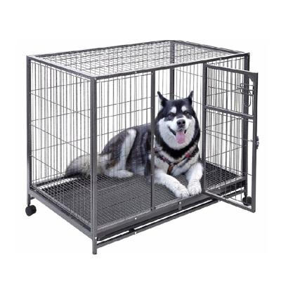 China Durable Heavy Duty Top Opening Metal Square Tube Dog Cage for sale