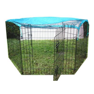 China Sustainable Pet Wire Playpen Folding Metal Dog Fence With Cover for sale