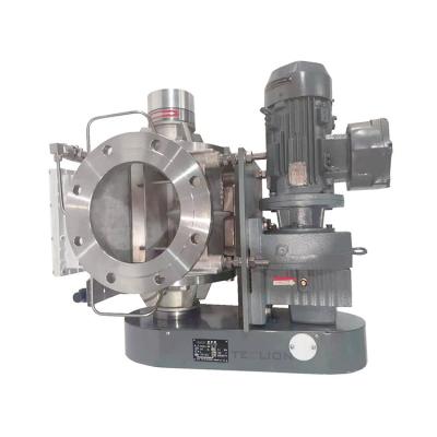 China Pneumatic Rotary Airlocks Valve Vane Feeder For Spring Return Actuator for sale