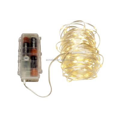 China Solar Holiday String Light 5 Meters Fairy LED Lights Battery Powered IR Remote PVC Cable Wire IP44 Waterproof for sale