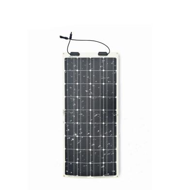 China Hot Selling High Efficiency 100watt PV Portable Semi Flexible Solar Panel For Marine 158.75mmx158.75mm for sale