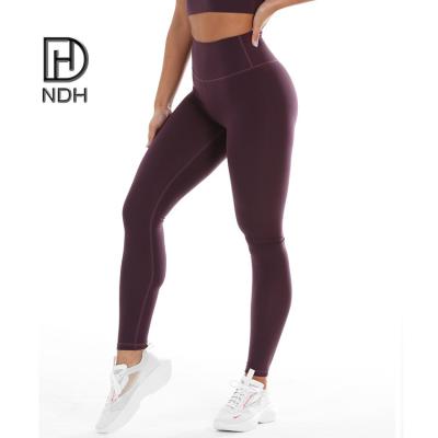 China Women Breathable Compression Yoga Leggings Full Length Buttery Soft Leggings Made With Recycle Polyester for sale