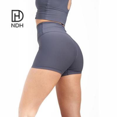 China Breathable Women Tummy Control Shorts High Waist Non-see Cup Shorts Four Way Stretch Recycle Nylon Shorts for sale