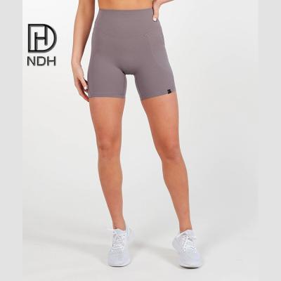 China Breathable Women Sporty Shorts For Gym Workout Compression Wear High Waisted With Inside Pockets Recycle Spandex for sale