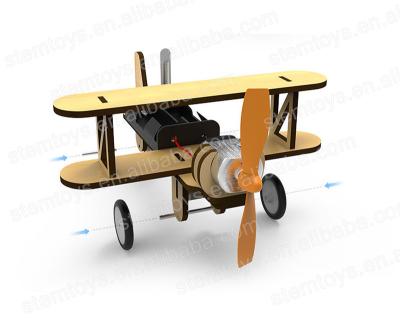 China Wooden DIY TOY Kids Assemble Biplane Glider Laser Cut 3D Puzzle Superdry Grow Future Stem Thinking Educational Toys For Children for sale