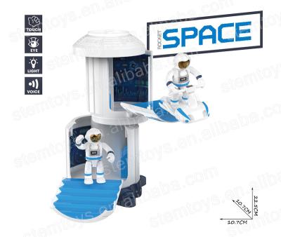 China high quality & eco-friendly space motorcycle space station spaceship toy model with light and healthy rod toy gift for child superdry nurture future thinking for sale