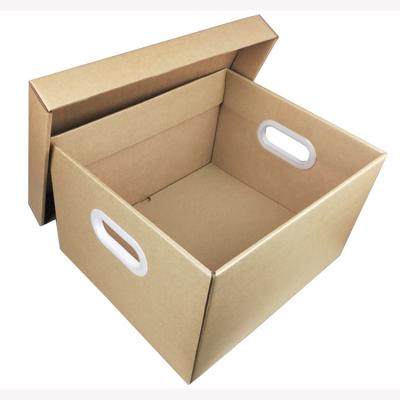 China Recyclable Disposable Recycle Paper Corrugated Box With Lid For Storage Home Items for sale