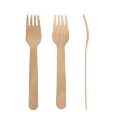 China Disposable natural color wooden spoon fork with wholesale price for sale