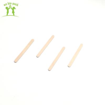 China Cheap Environmental Soft Wooden Hot Selling Ice Cream Spoon Scoop Sticks 75mm Wooden Viable for sale