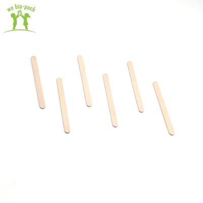 China High Quality 75mm Wooden Disposable Wooden Safes Smooth Environmental Ice Cream Spoon Sticks for sale