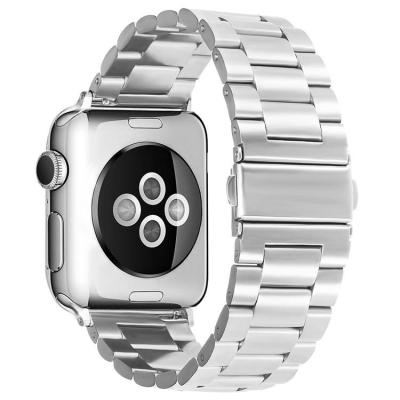 China Silver Black Gold Etc Stainless Steel Strap of stainless steel 3 links for apple watch band 41mm 45mm, for apple watch band metal for sale