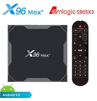 China OEM/ODM X96 Max Plus New Android TV Box 9.0 Quad Core S905X3 Dual WiFi 4gb BT 4.0 2.4G&5G RAM 32gb/64gb ROM x96 TV Box Plus 1000M for sale