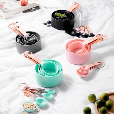 China Custom Style Measuring Cup Spoon Stainless Steel Handle Measuring Cups Spoons Te koop